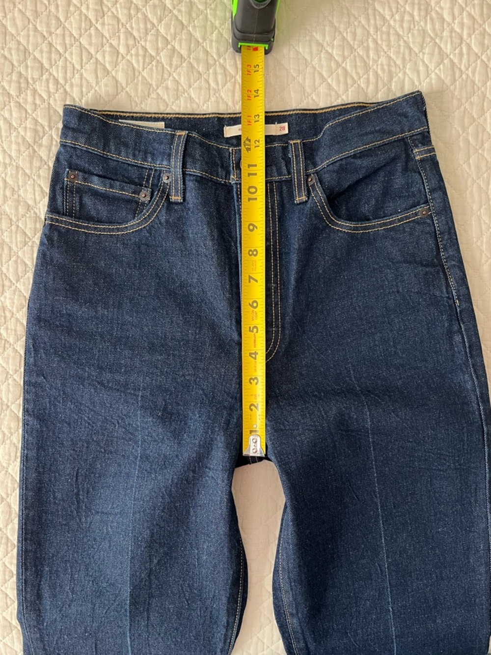 Levi’s Ribcage Bootcut high-rise jeans 100% cotton dark wash size 28 - Picture 7 of 9